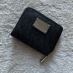 Michael Kors Black/Silver Logo Wallet